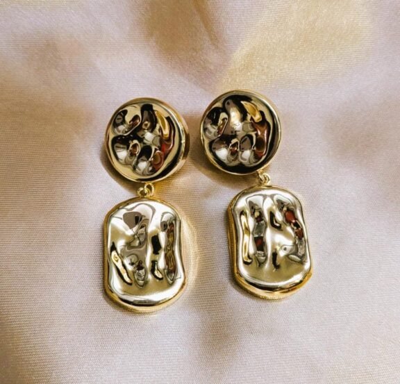 Aura-Round & Rectangular Earrings