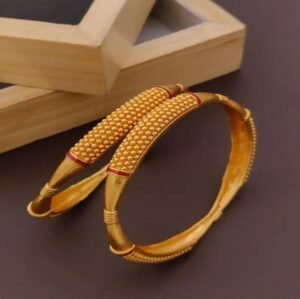 Traditional Gold-Plated Bangles (Pair)