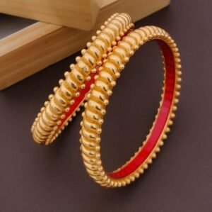 Traditional Gold-Plated Bangles (Pair)