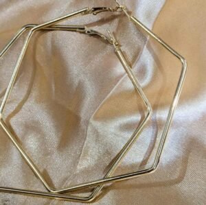HEXAGON - GEOMETRIC BIG HOOP EARRINGS