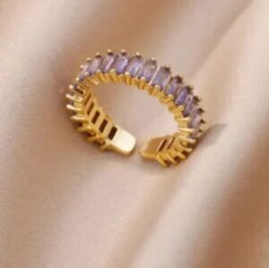 Baguette Stone Adjustable Ring