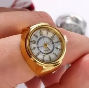 Premium Gold-Plated Watch Ring | Adjustable Finger Watch
